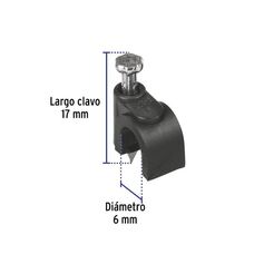 VOLTECK grapa negra 20 unidades