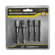 CROWNMAN ADAPTADOR DE DADOS  PARA TALADRO 1/4 - 3/8 - 1/2