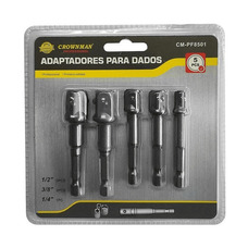 CROWNMAN ADAPTADOR DE DADOS  PARA TALADRO 1/4 - 3/8 - 1/2