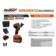 REDBO Llave de Impacto Inalambrica mas 2 baterias mas cargador Redbo