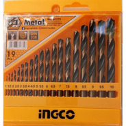 INGCO Juego Brocas Metal 19PCS
