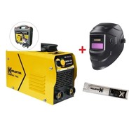 KRAFTER Soldadora 135c mas Mascara Fotosensible mas 1kg Soldadura 6011 3/32