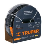 TRUPER MANGUERA HULE PARA COMPRESOR 15M NEGRA