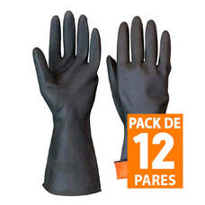 GUANTE ALBAÑIL NEGRO PACK 12 UNID